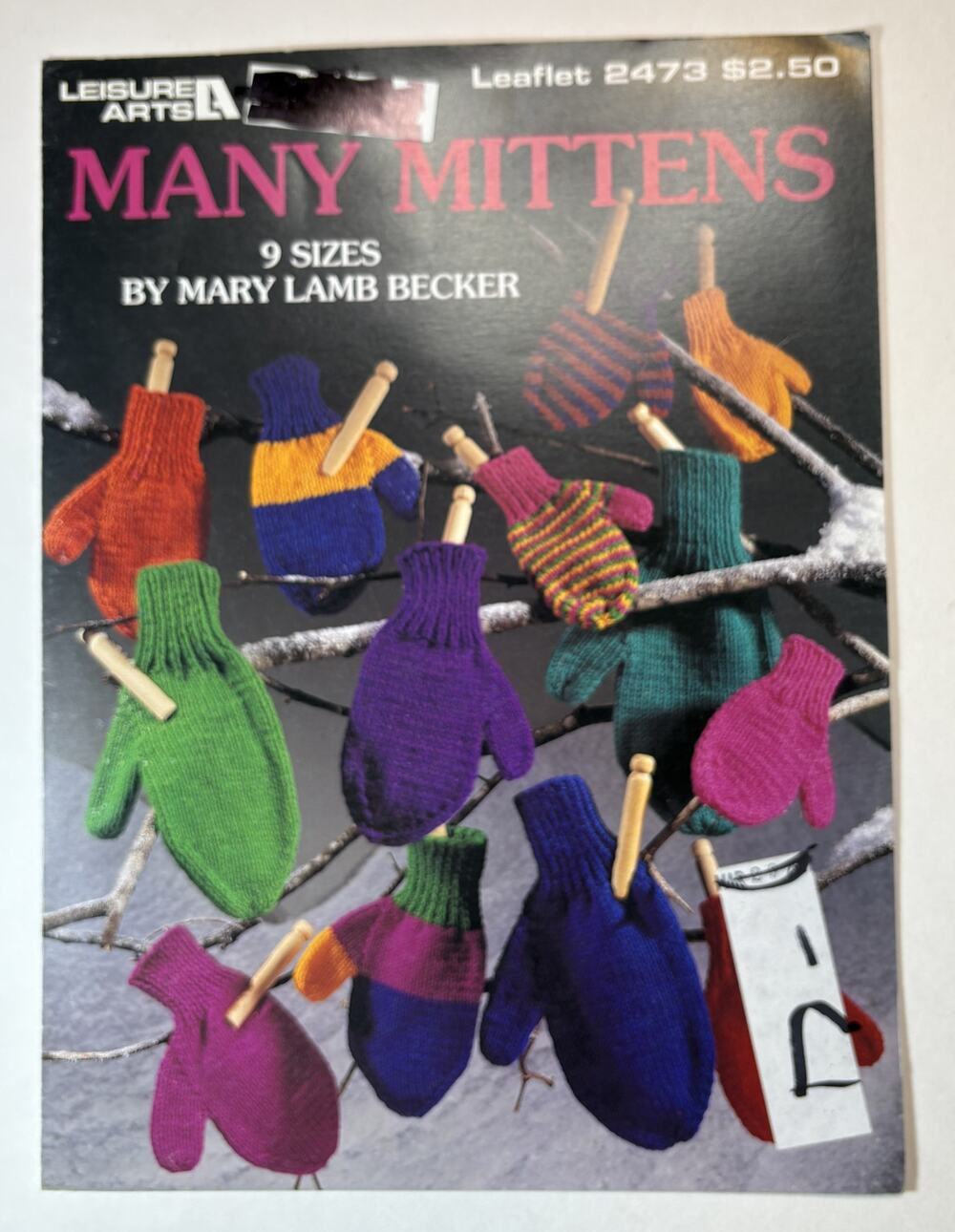 Leisure Arts Many Mittens - 9 Sizes - Knitting Leaflet 2473 vn